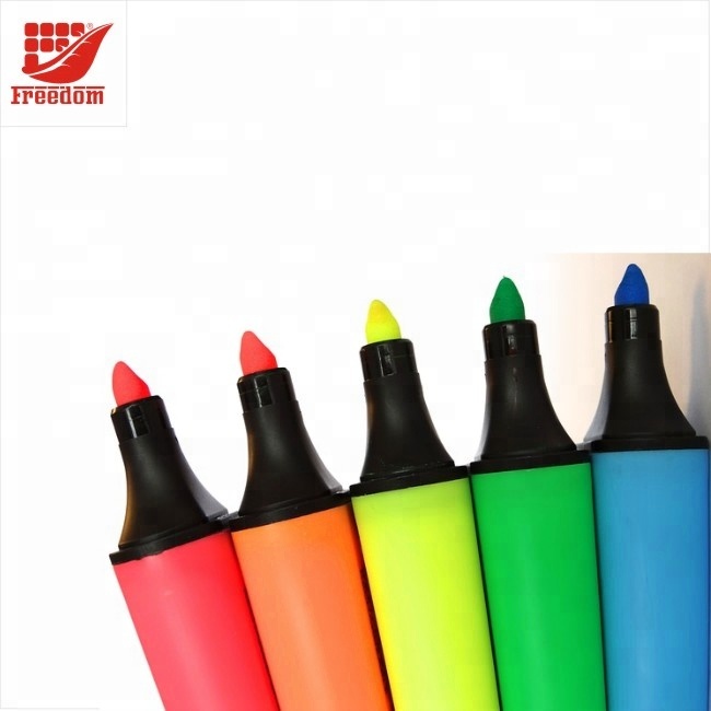 Promotional Stationery Custom Logo Markers Multiple Color Highlighter Pens