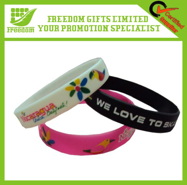 Promotion Cheap Printed Customer Logo Silicone Band