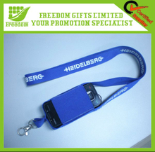 Logo Printing Phone Holder Woven Lanyard