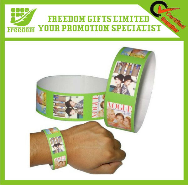 Advertising Printed Tyvek Paper Wristbands