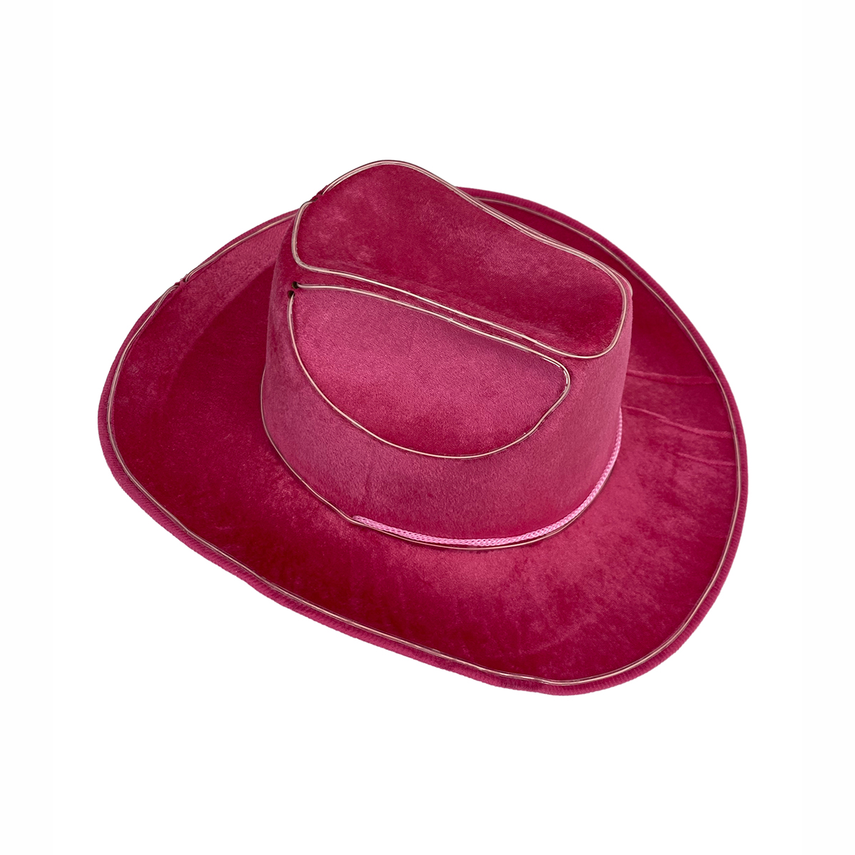 Customized El Wire Light Up LED Flashing Cowboy Hat With Light