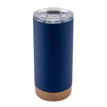 16oz Straight Cup Cork Rubber Bottom Stainless Steel Coffee Mug With Lid
