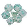 Acrylic Plastic Dice Full Set Transparent D&D Custom Gaming Dice