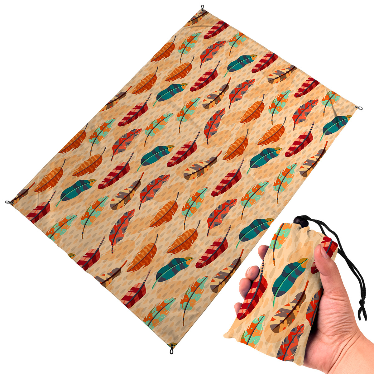 Durable Sand Proof Beach Blanket Waterproof Folding Beach Mat