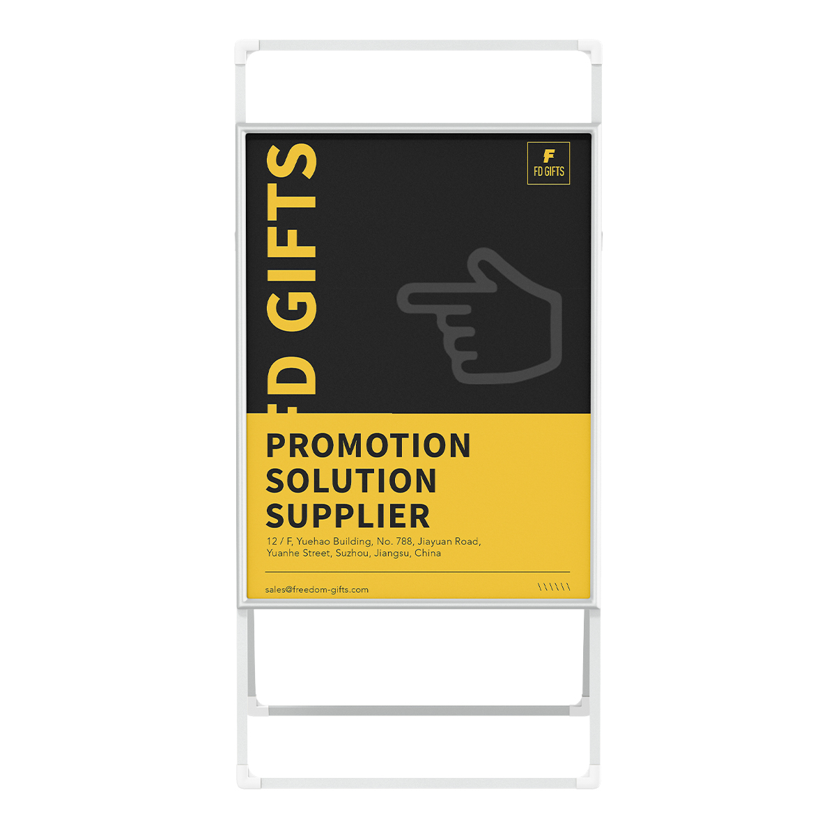 Customized Outdoor Double Side A-frame Snap Open Sign A Frame Sidewalk Display