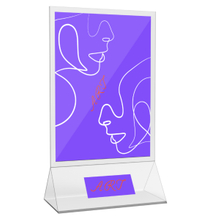Customized Acrylic Brochure Holder Table Menu Stand Display Sign Card Holder