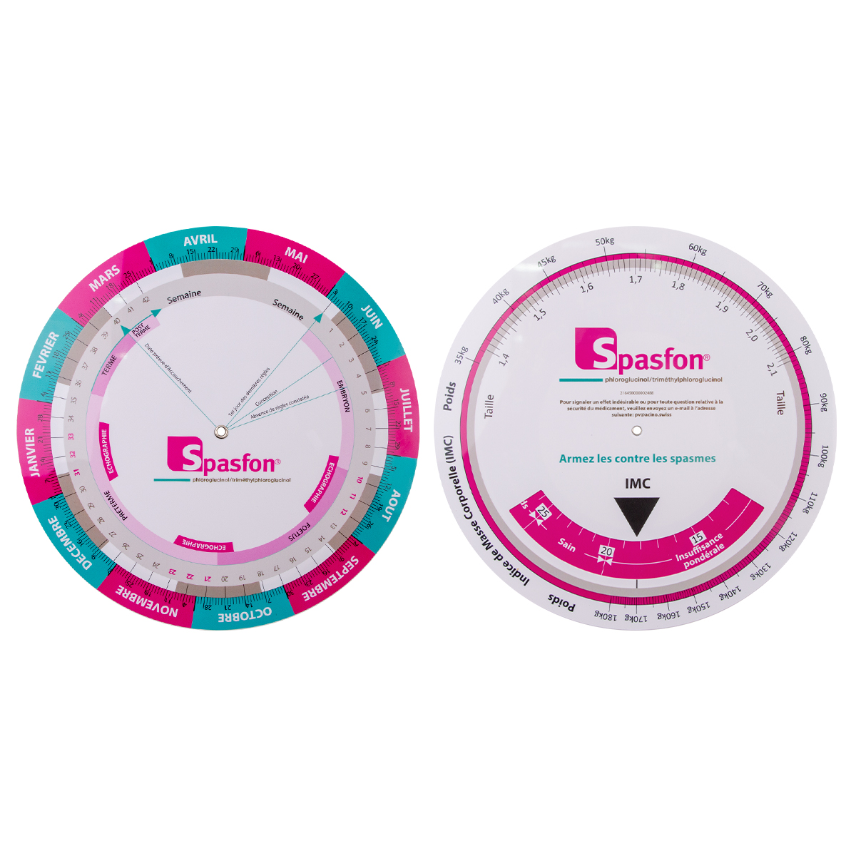 High Quality Custom Logo Plastic Medical Round Pregnancy Calculator Wheel