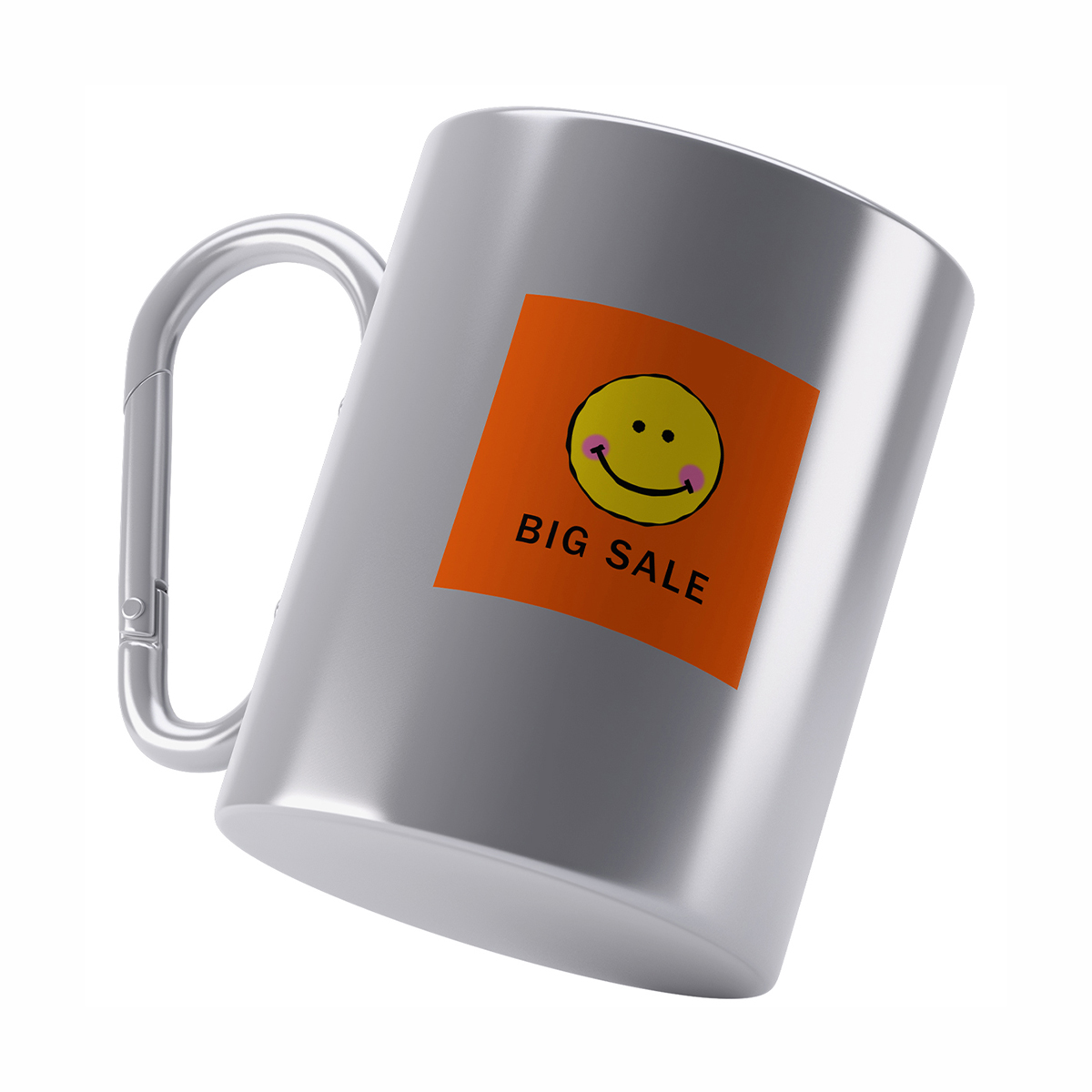 Double Wall Stainless Steel Carabiner Coffee Cup Camping Tumbler Mug