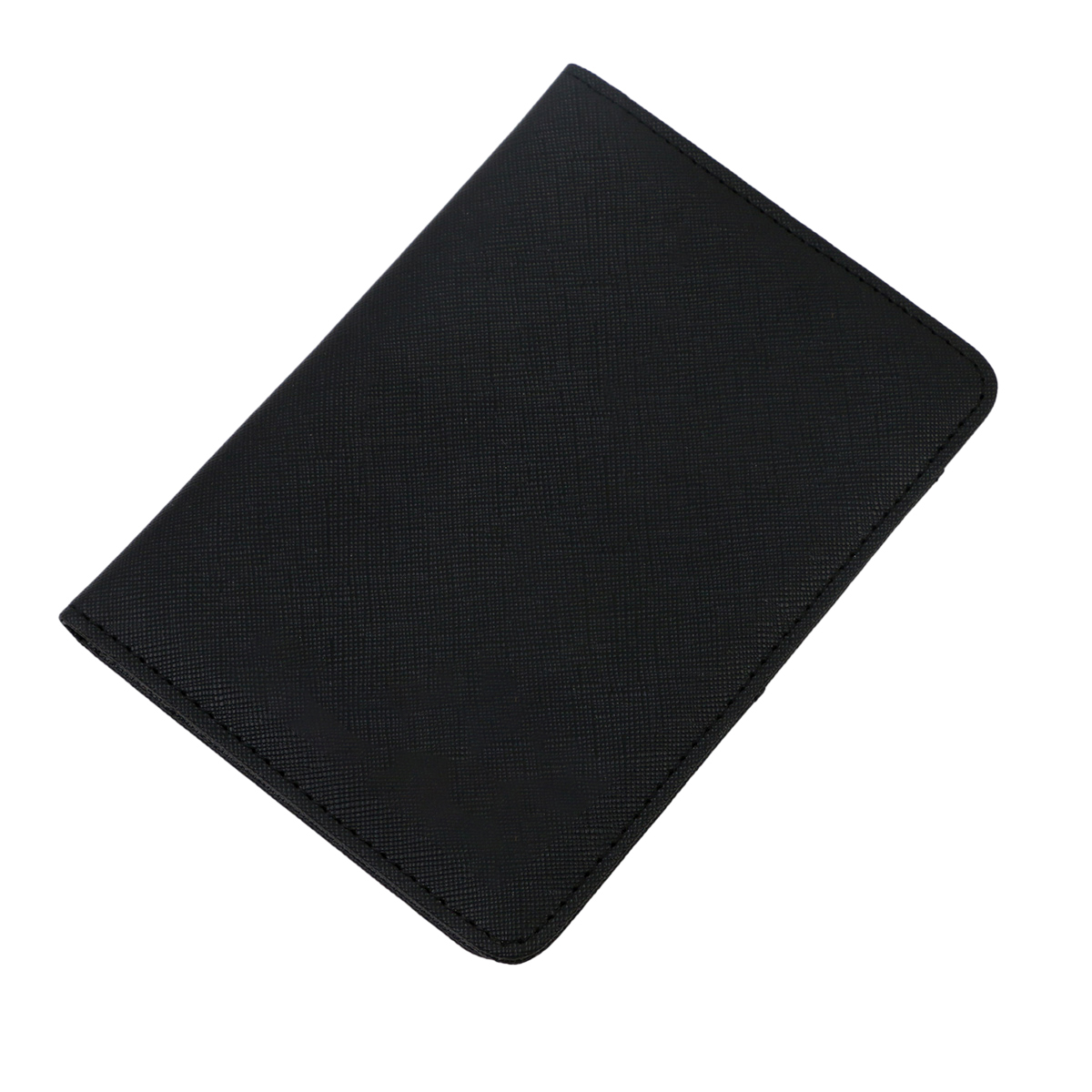 Custom Logo Black PU Leather Travel Passport Cover Holder