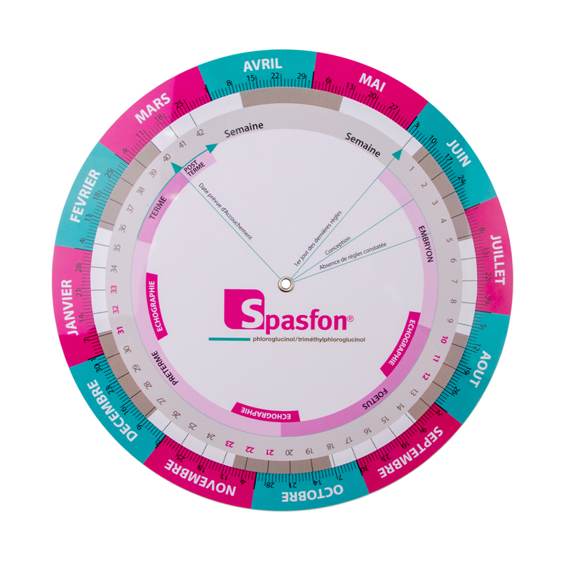 High Quality Custom Logo Plastic Medical Round Pregnancy Calculator Wheel