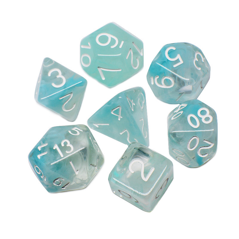 High Quality Colorful Polyhedral Dice Custom Resin D&D Dice Set