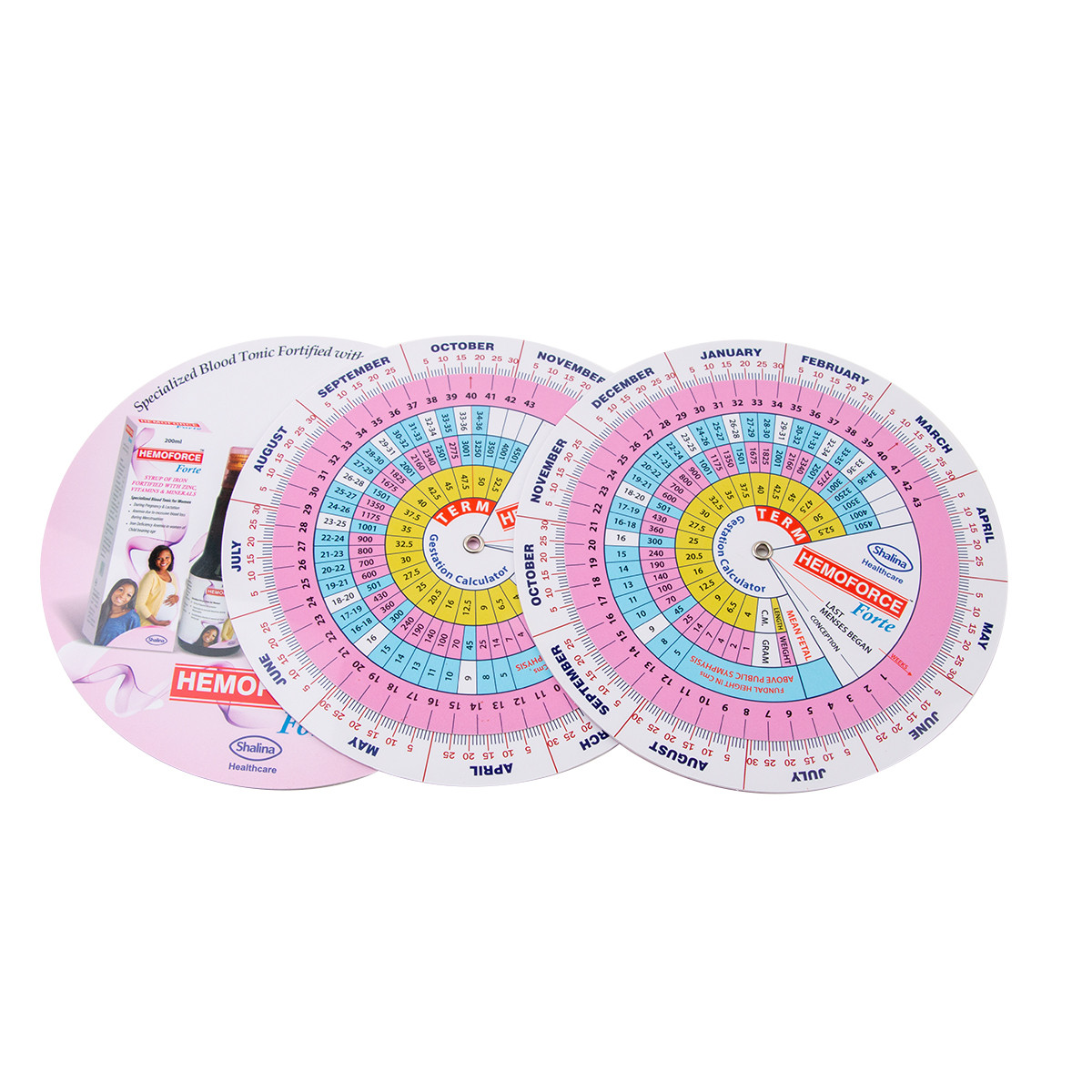 Customized Medical Round Pregnancy Calculator Due Date Wheel