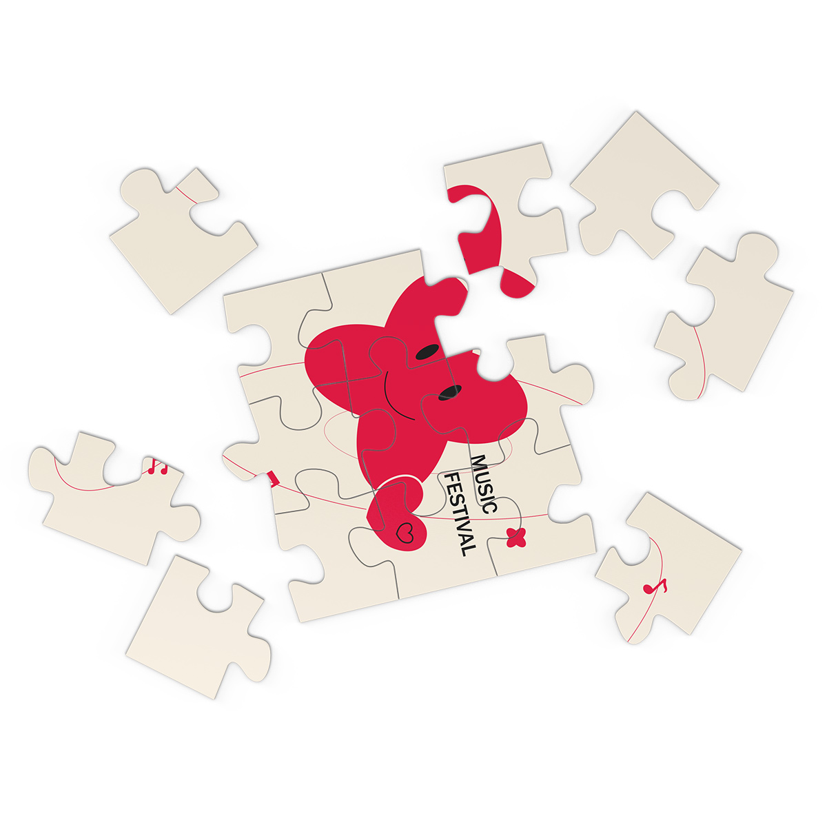 Custom Print Personalized Paper Cardboard Brain Game Puzzles 15 1000 Pieces