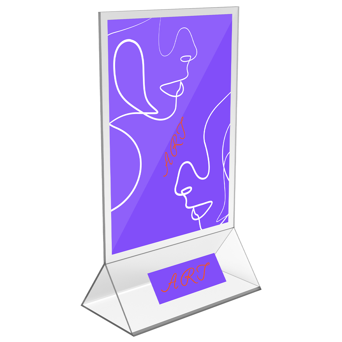 Customized Acrylic Brochure Holder Table Menu Stand Display Sign Card Holder