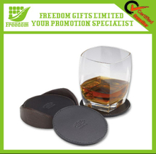 Promotional Round PU Leather Coaster