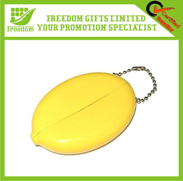 Coin Holding Promotional Bean Bag Keychain