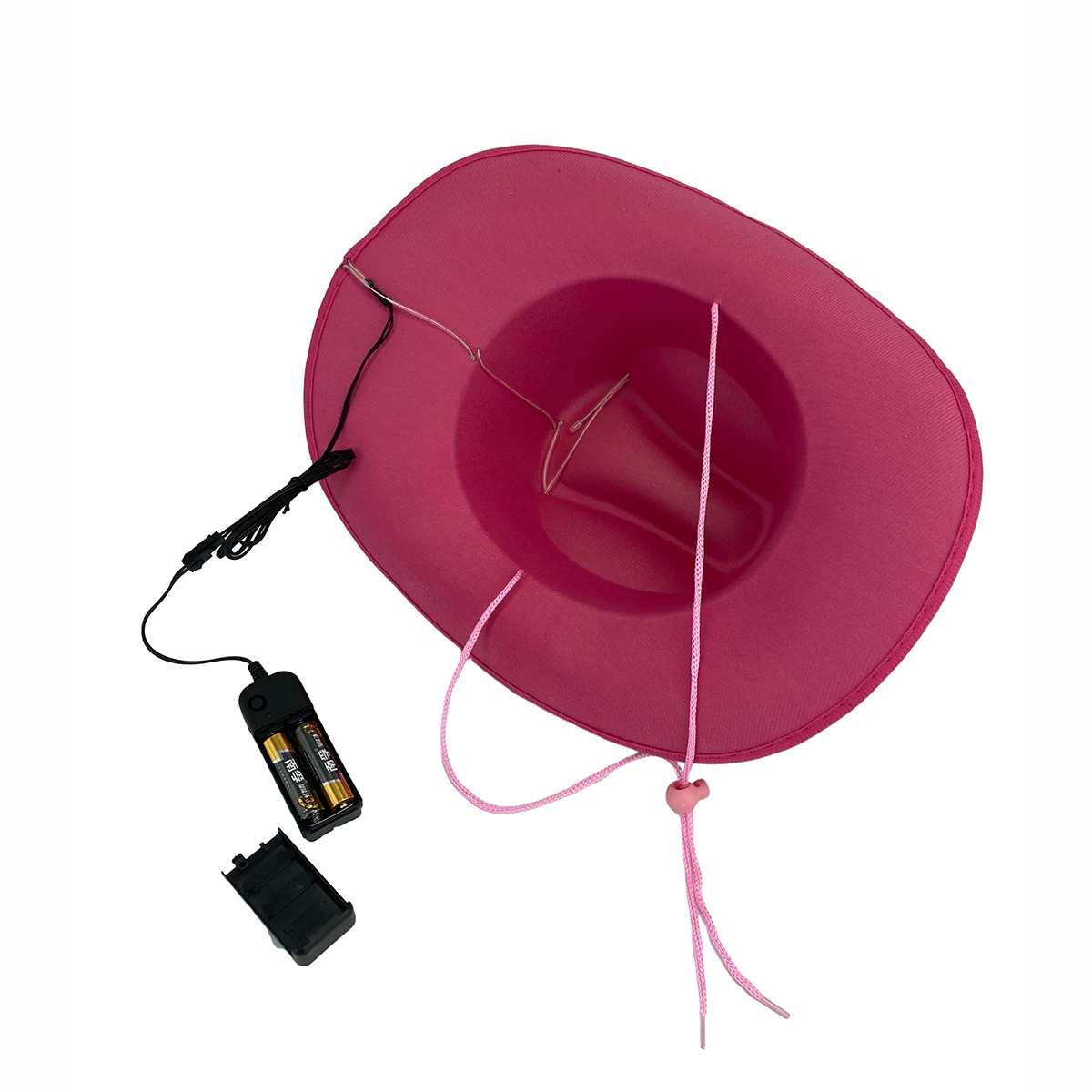Customized El Wire Light Up LED Flashing Cowboy Hat With Light