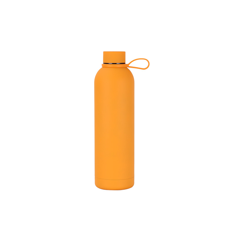 Wholesale Custom Logo Rubber Coated 750ml Water Stainless Steel Small Mouth Bottle