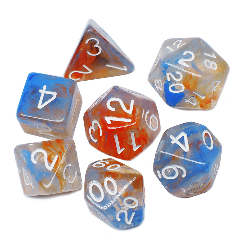 High Quality Colorful Polyhedral Dice Custom Resin D&D Dice Set