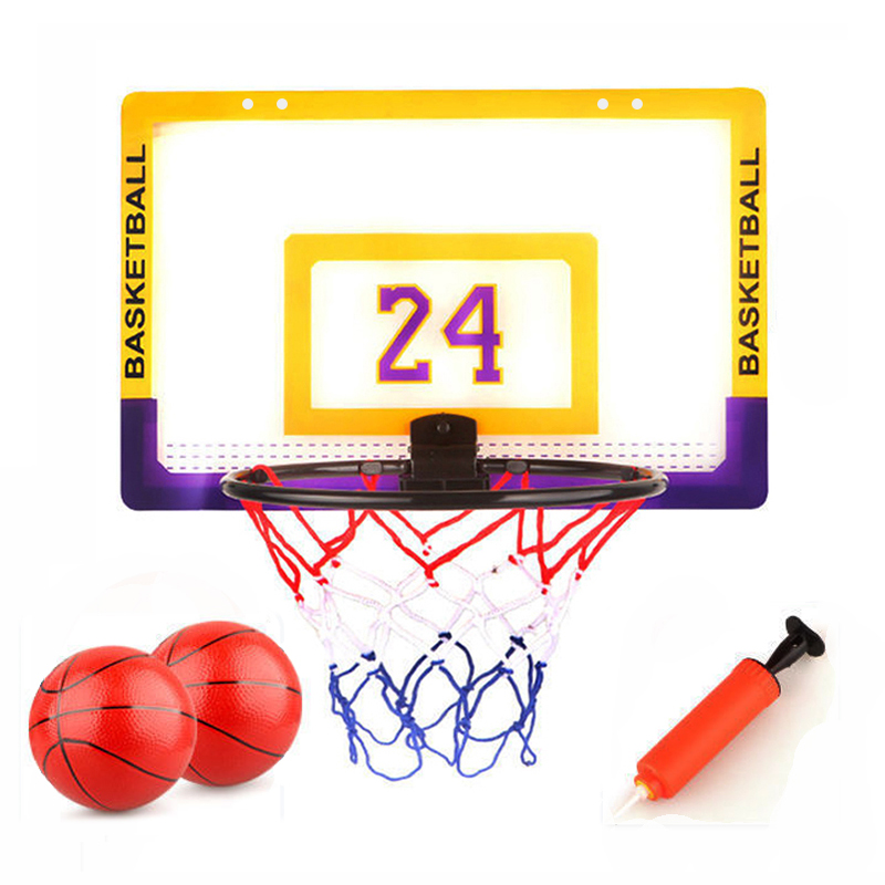 Mounted Basketball Hoop Set Door Hanging Mini Basketball Board Game Set