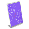 Custom Postcard Photo Holder Acrylic Double Side Menu Card Holder Sign