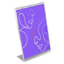 Custom Postcard Photo Holder Acrylic Double Side Menu Card Holder Sign