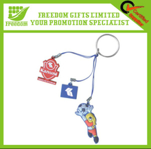 Advertising Customized PVC Rubber Key Rings for Promotion