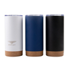 16oz Straight Cup Cork Rubber Bottom Stainless Steel Coffee Mug With Lid