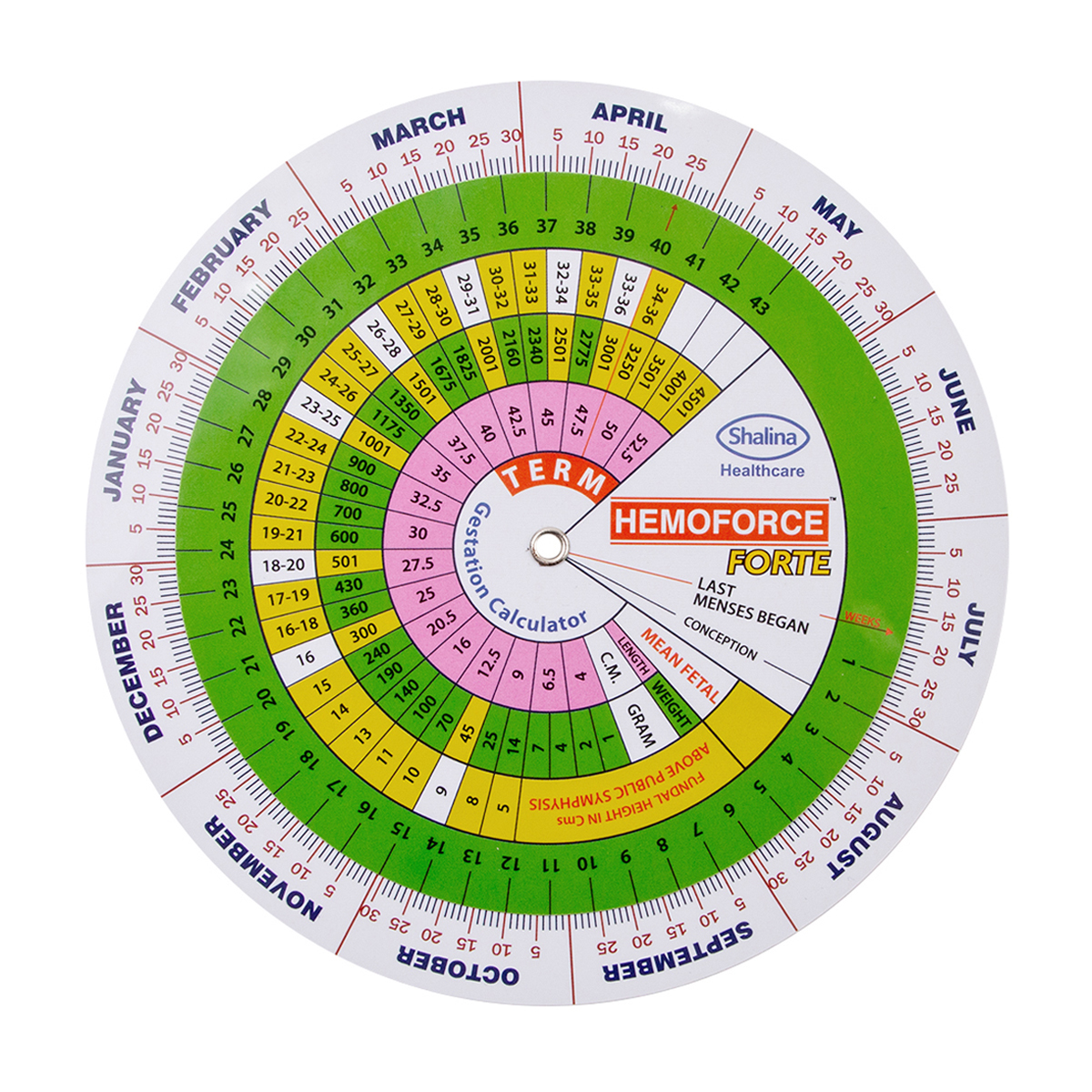 thumbnail image 2 of MDpocket Basic Pregnancy Wheel - Due Date Calculator For Expecting Mothers 2 of 14