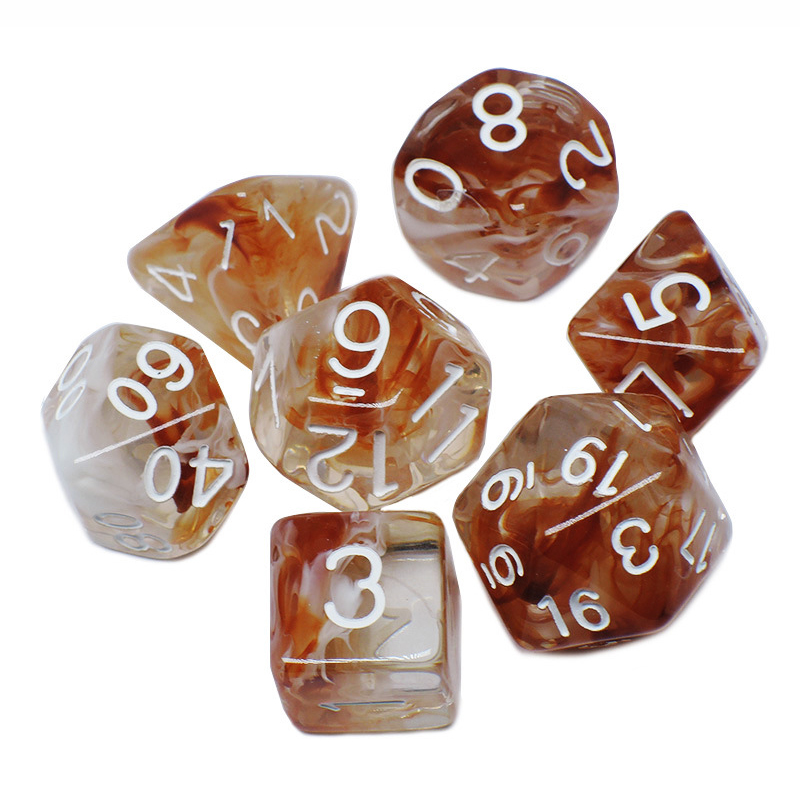 High Quality Colorful Polyhedral Dice Custom Resin D&D Dice Set