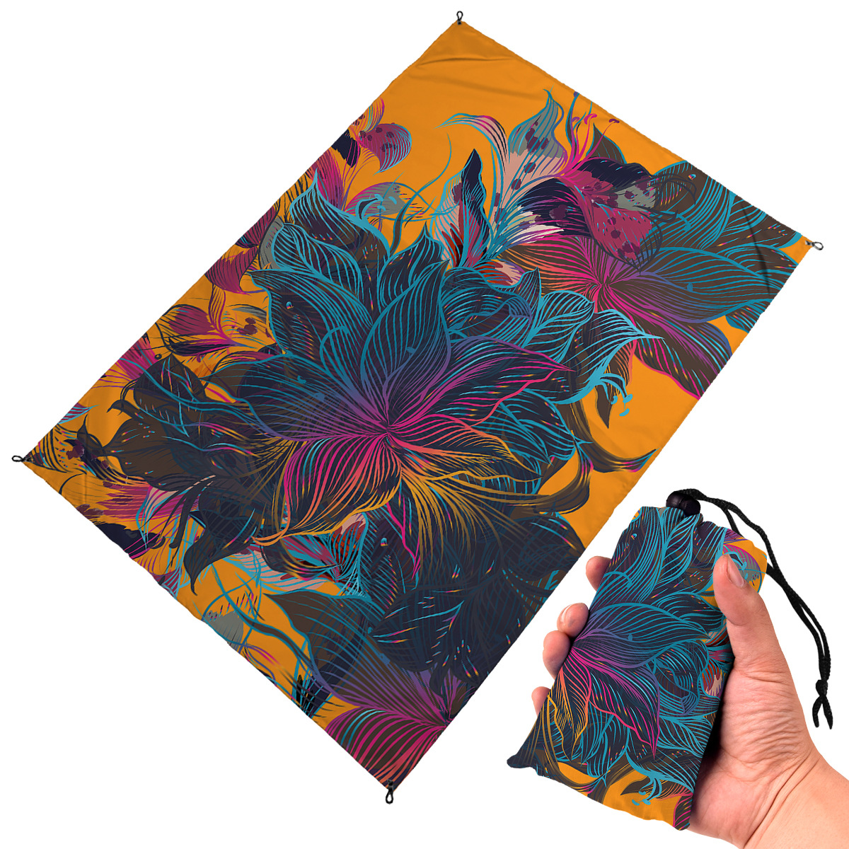 Durable Sand Proof Beach Blanket Waterproof Folding Beach Mat