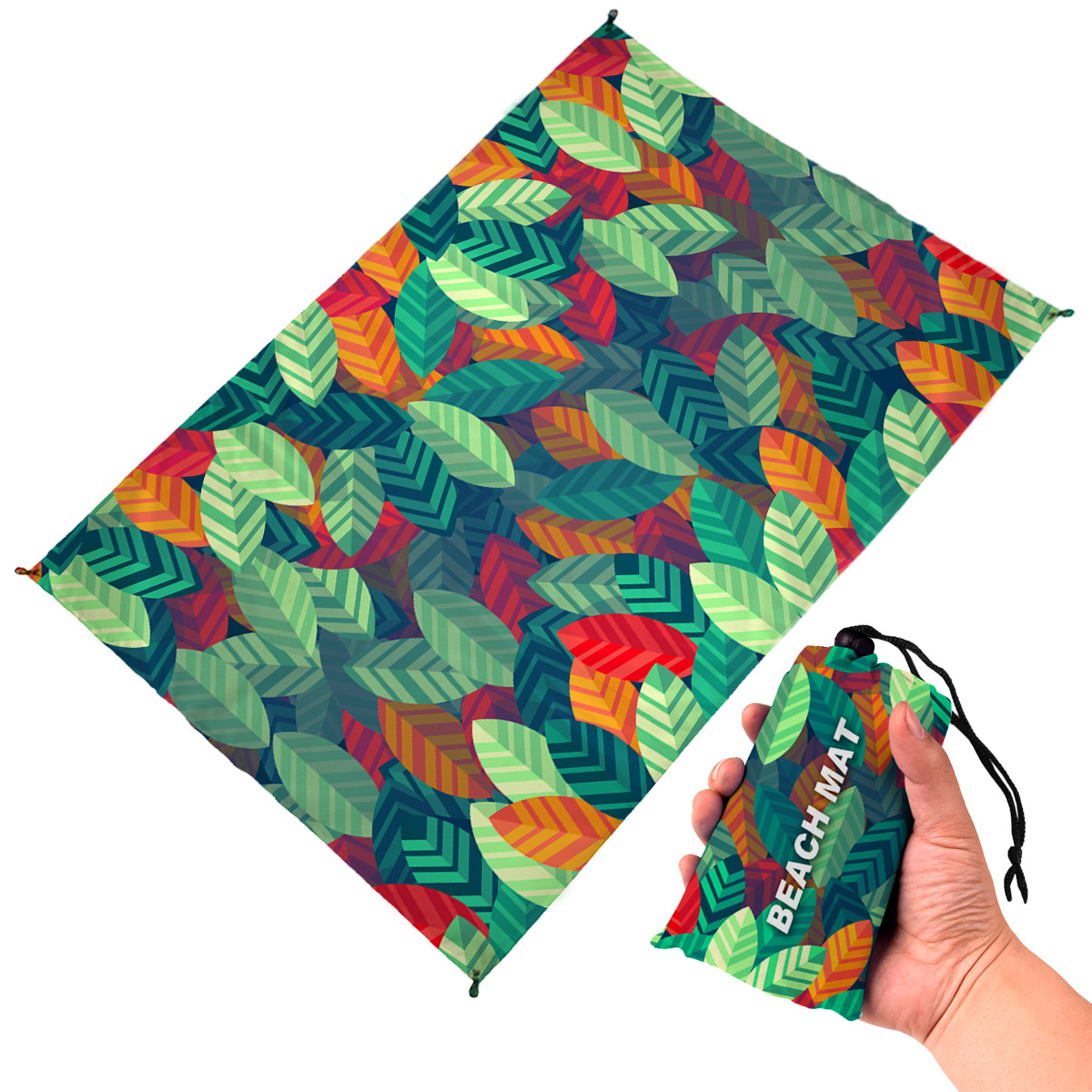 Outdoor Sand Proof Mat Waterproof Beach Pocket Blanket For Camping