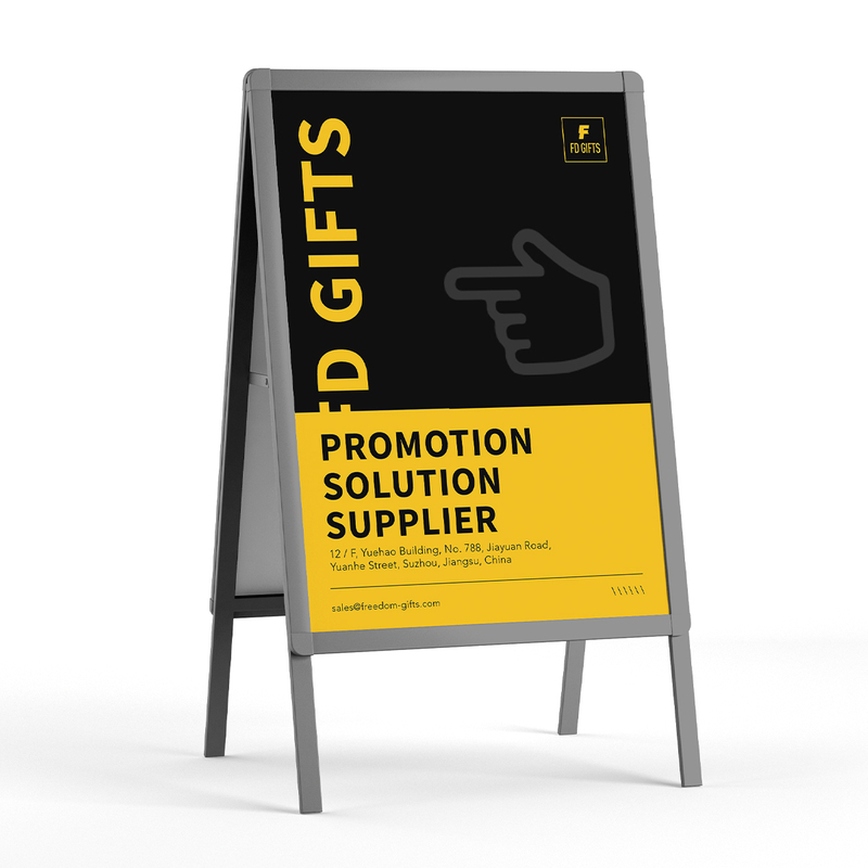 Customized Outdoor Double Side A-frame Snap Open Sign A Frame Sidewalk Display