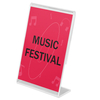 L Shape Acrylic Table Slanted Menu Stand Display Sign Holder