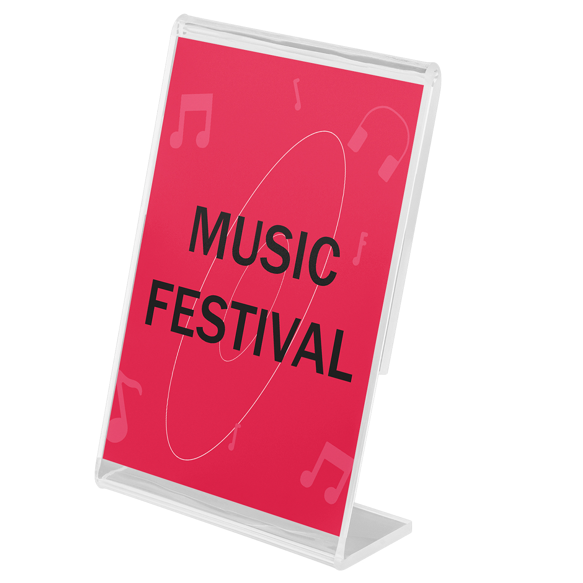 L Shape Acrylic Table Slanted Menu Stand Display Sign Holder