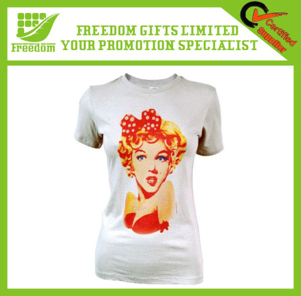 Fashional Slim Ladies T-shirts With Printing
