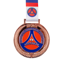 Swimming Marathon Running Metal Sport Custom Award Medals With Lanyard