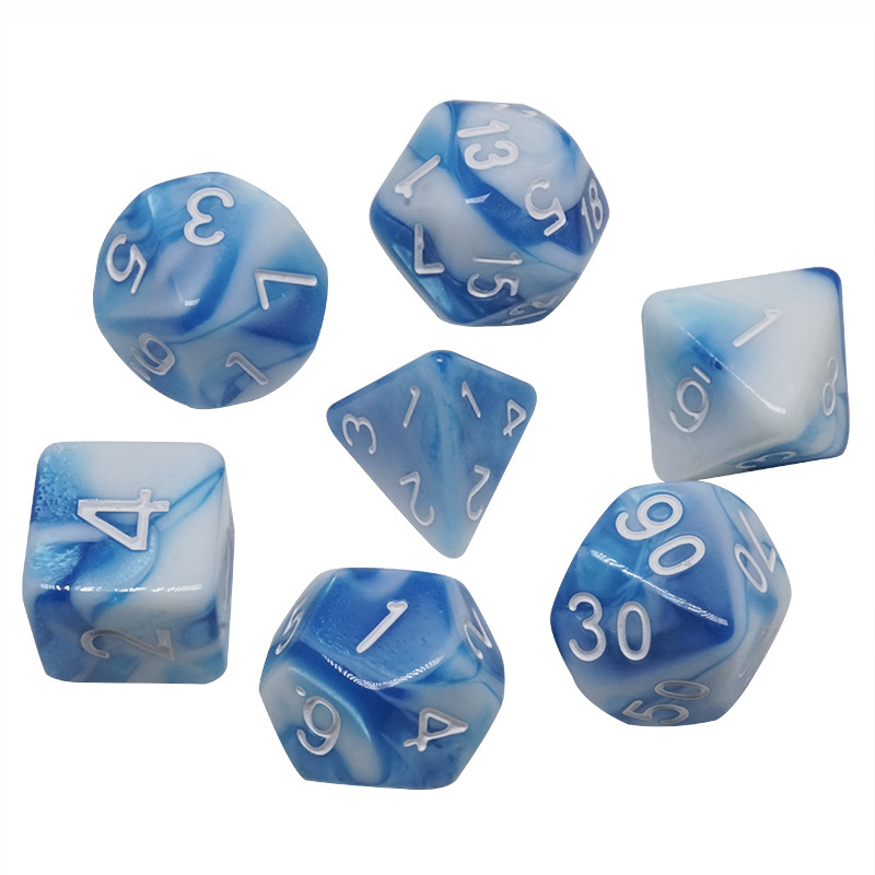 High Quality Colorful Polyhedral Dice Custom Resin D&D Dice Set