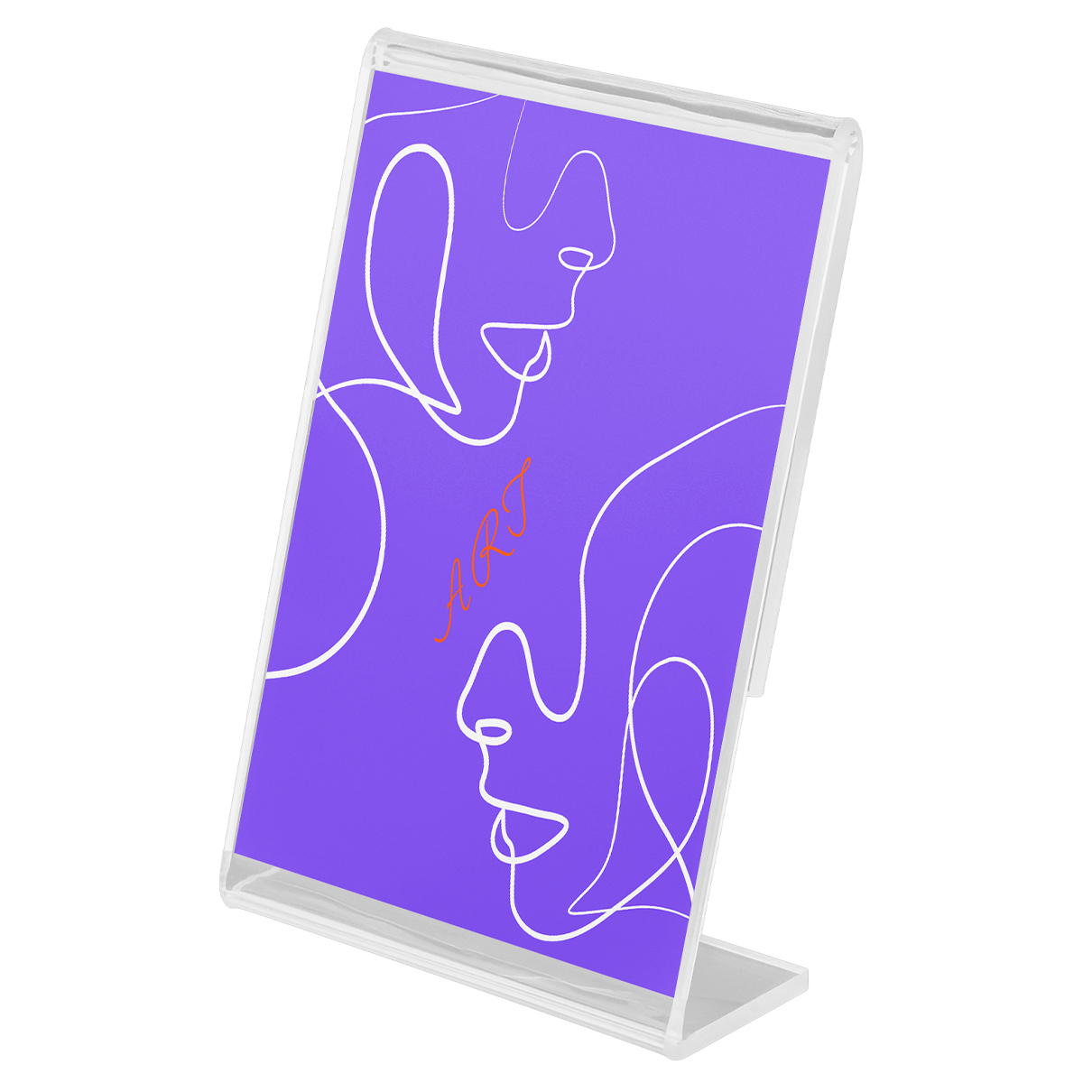 Custom Postcard Photo Holder Acrylic Double Side Menu Card Holder Sign