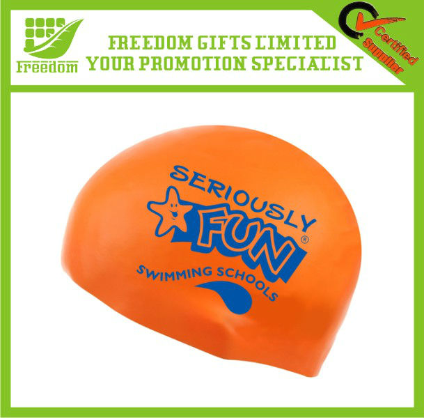 Custom Logo Printed Promotional Silicone Swimming Cap