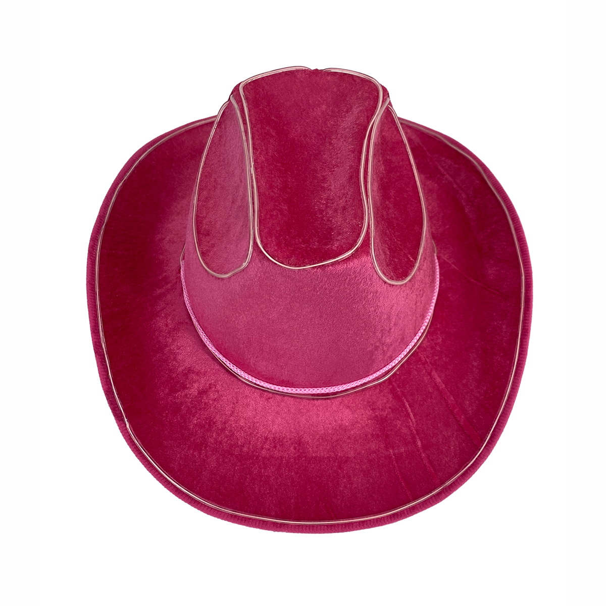 Customized El Wire Light Up LED Flashing Cowboy Hat With Light