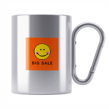 Double Wall Stainless Steel Carabiner Coffee Cup Camping Tumbler Mug