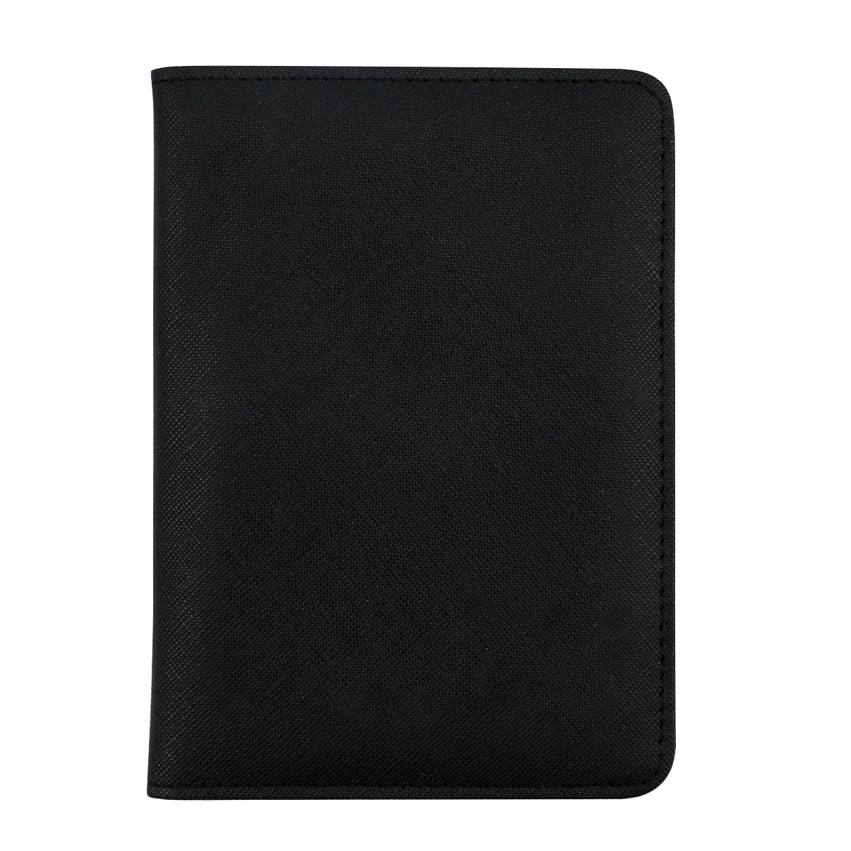 Custom Logo Black PU Leather Travel Passport Cover Holder