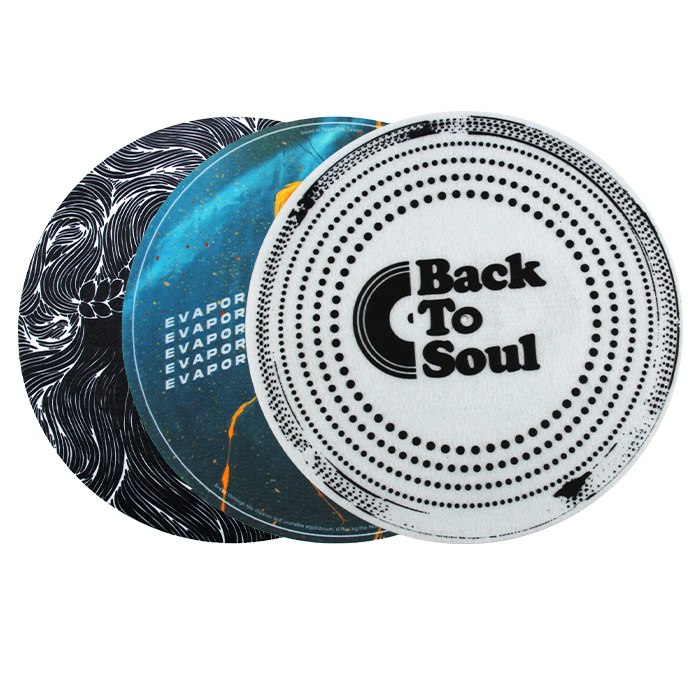 High Quality Custom Printed Round Turntable Felt Slipmat