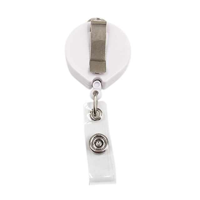 Plastic Badge Reel Retractable ID Card Badge Holder With Belt Clip