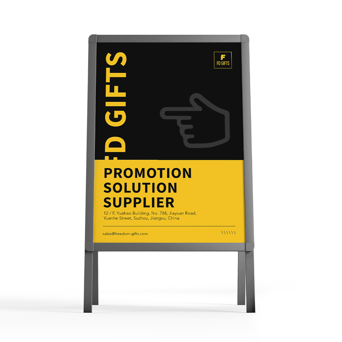 Customized Outdoor Double Side A-frame Snap Open Sign A Frame Sidewalk Display