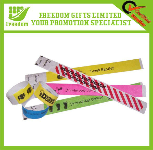 Promotional Paper Printed Tyvek Wristbands