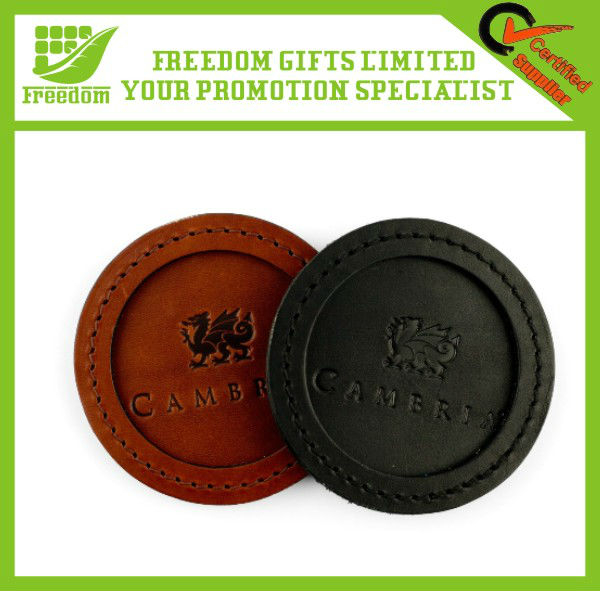 Advertising Logo Customized Leather Cup Mat