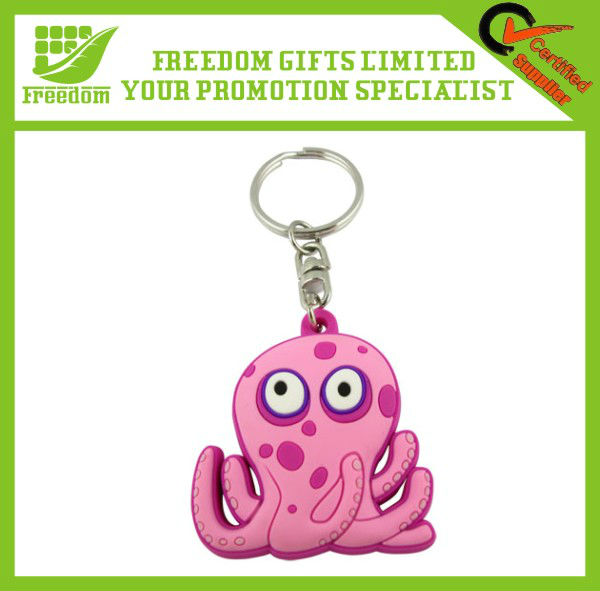Promotional Advertising PVC Key Chain For Christmas Gifts