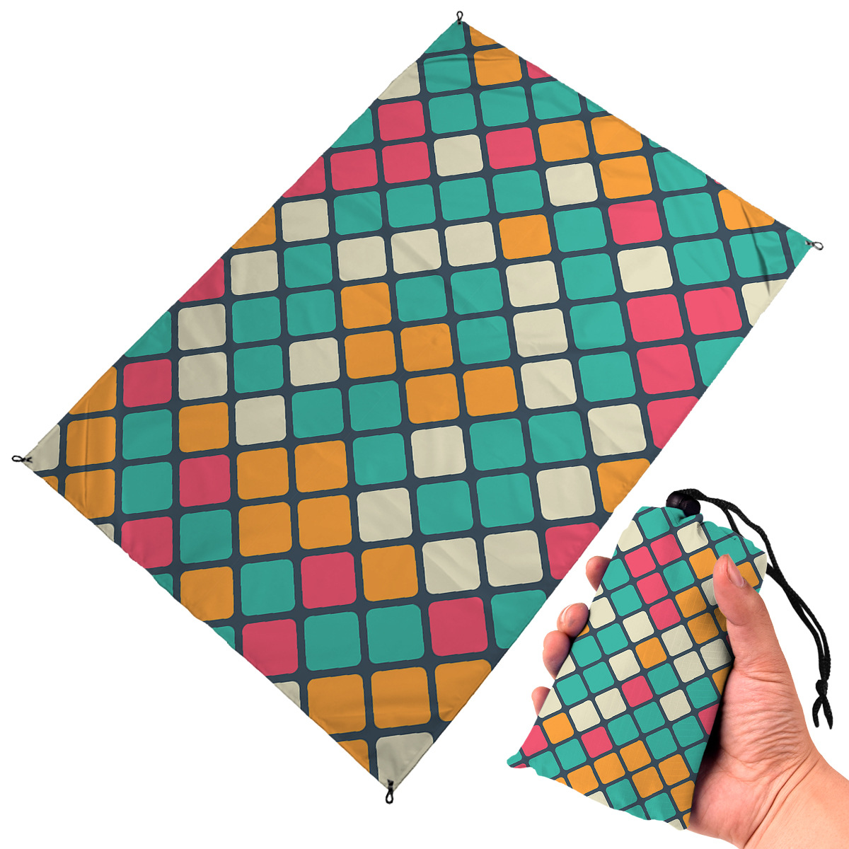 Outdoor Portable Traveling Picnic Blanket Foldable Sand Free Beach Mat